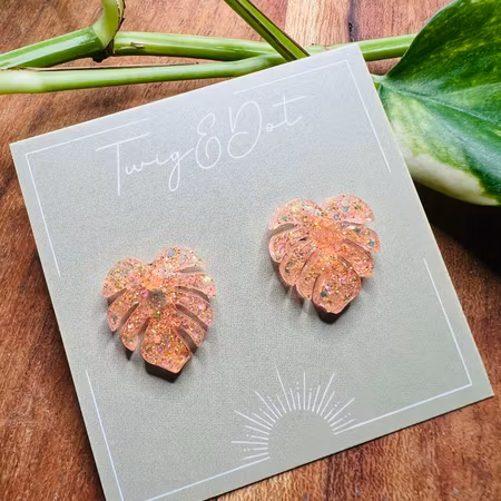 Mini Monstera Peach Blush - stift