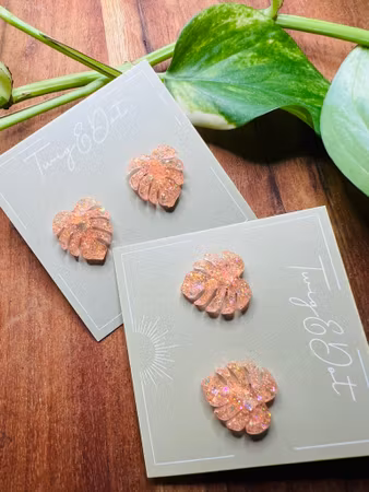 Mini Monstera Peach Blush - stift