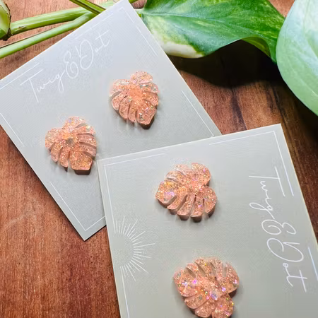 Mini Monstera Peach Blush - stift