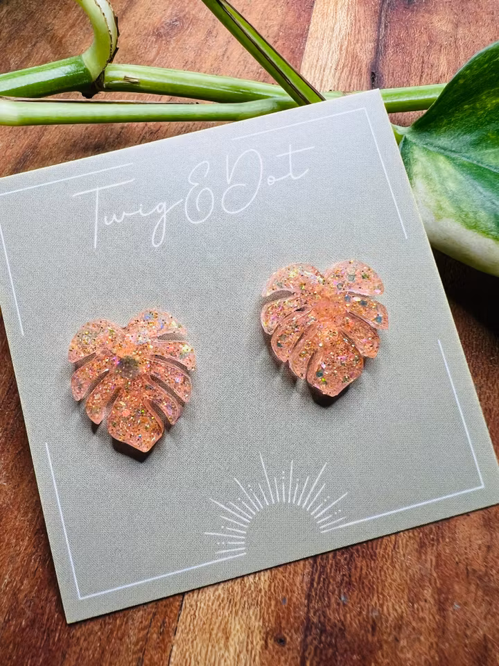 Mini Monstera Peach Blush - stift