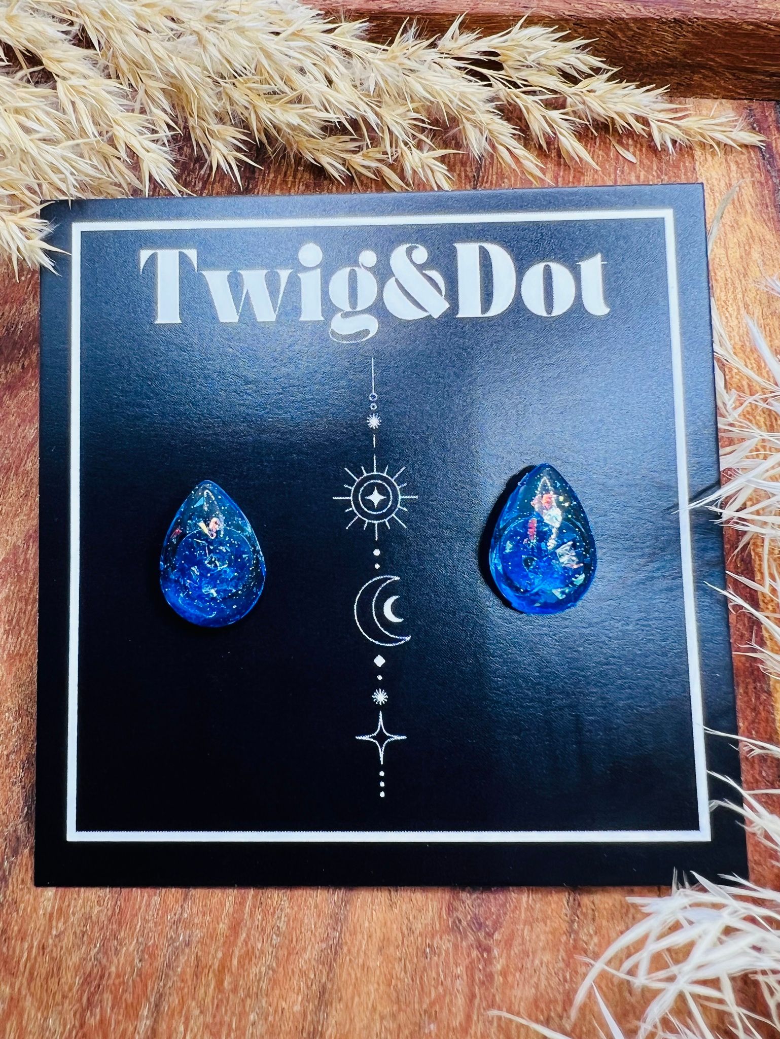 Sapphire night Drop Stud