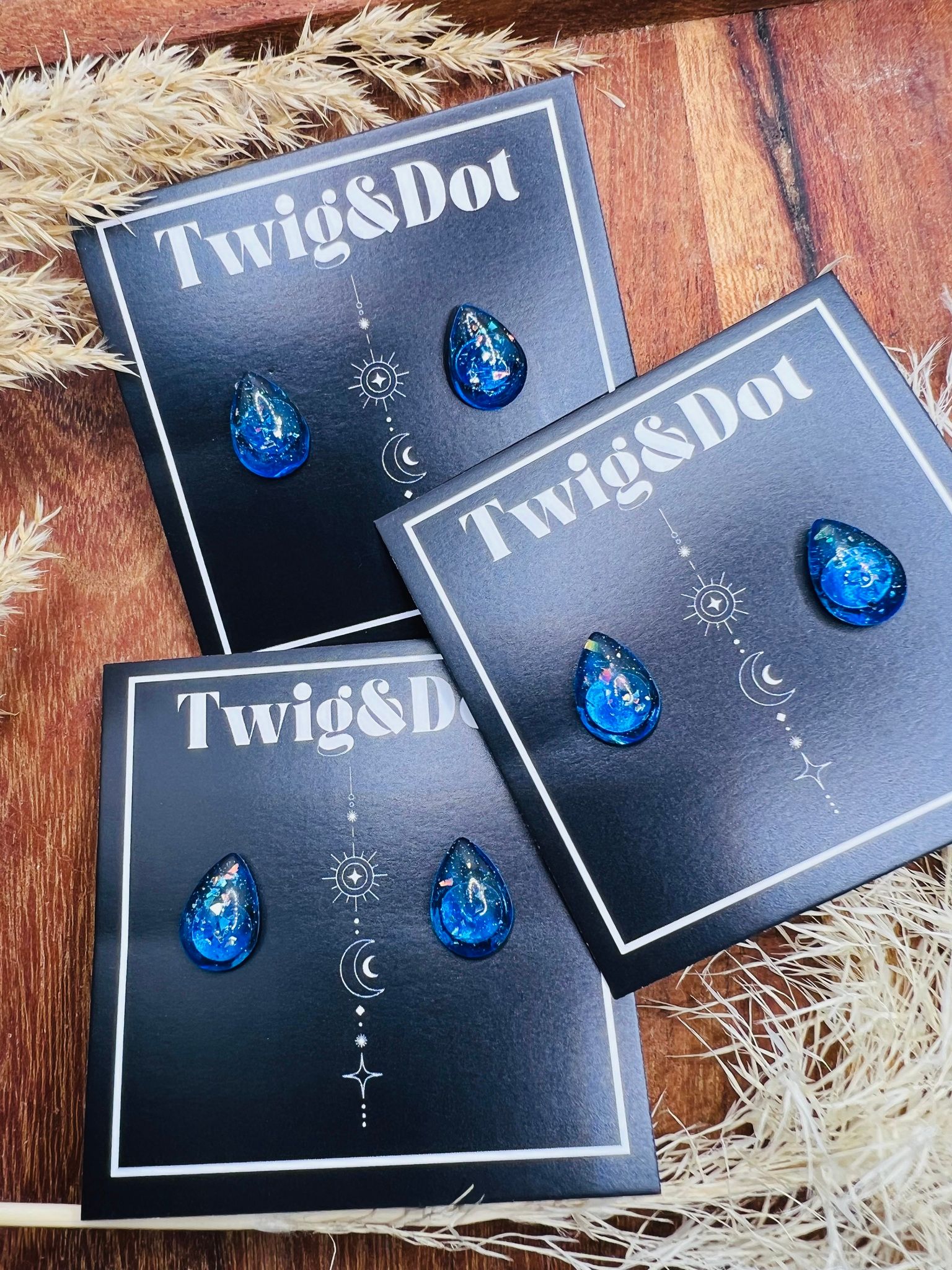 Sapphire night Drop Stud