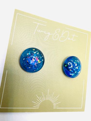 Sapphire night - Button Studs