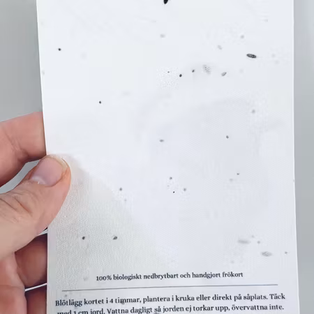 Planterbart frökort - Julkort; Tack för att du hjälper mig att växa!