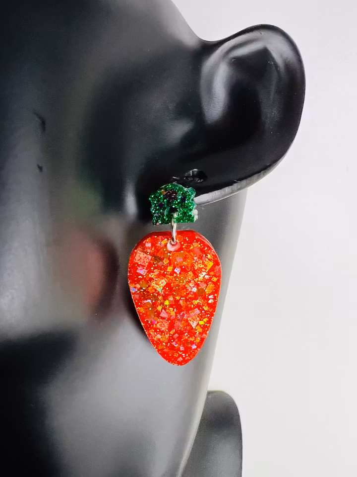 Christmas Lights - Glitter Red