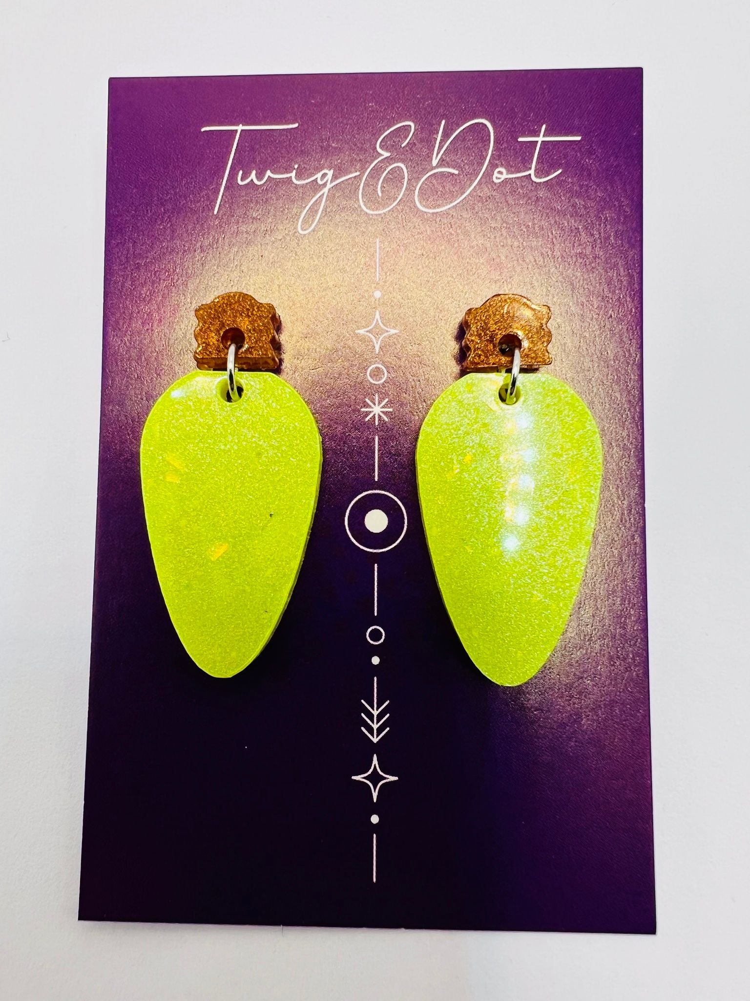 Christmas Lights - Neon Yellow