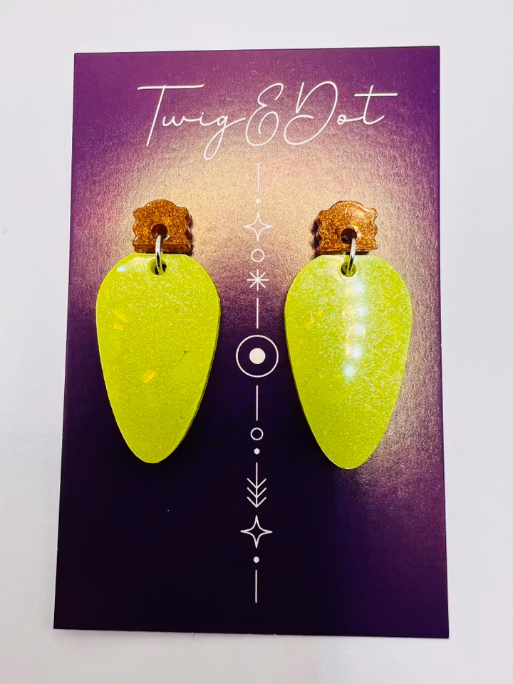 Christmas Lights - Neon Yellow