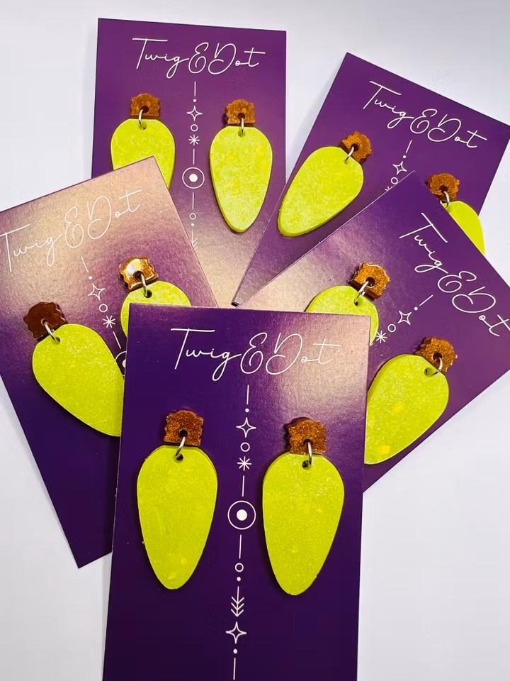 Christmas Lights - Neon Yellow