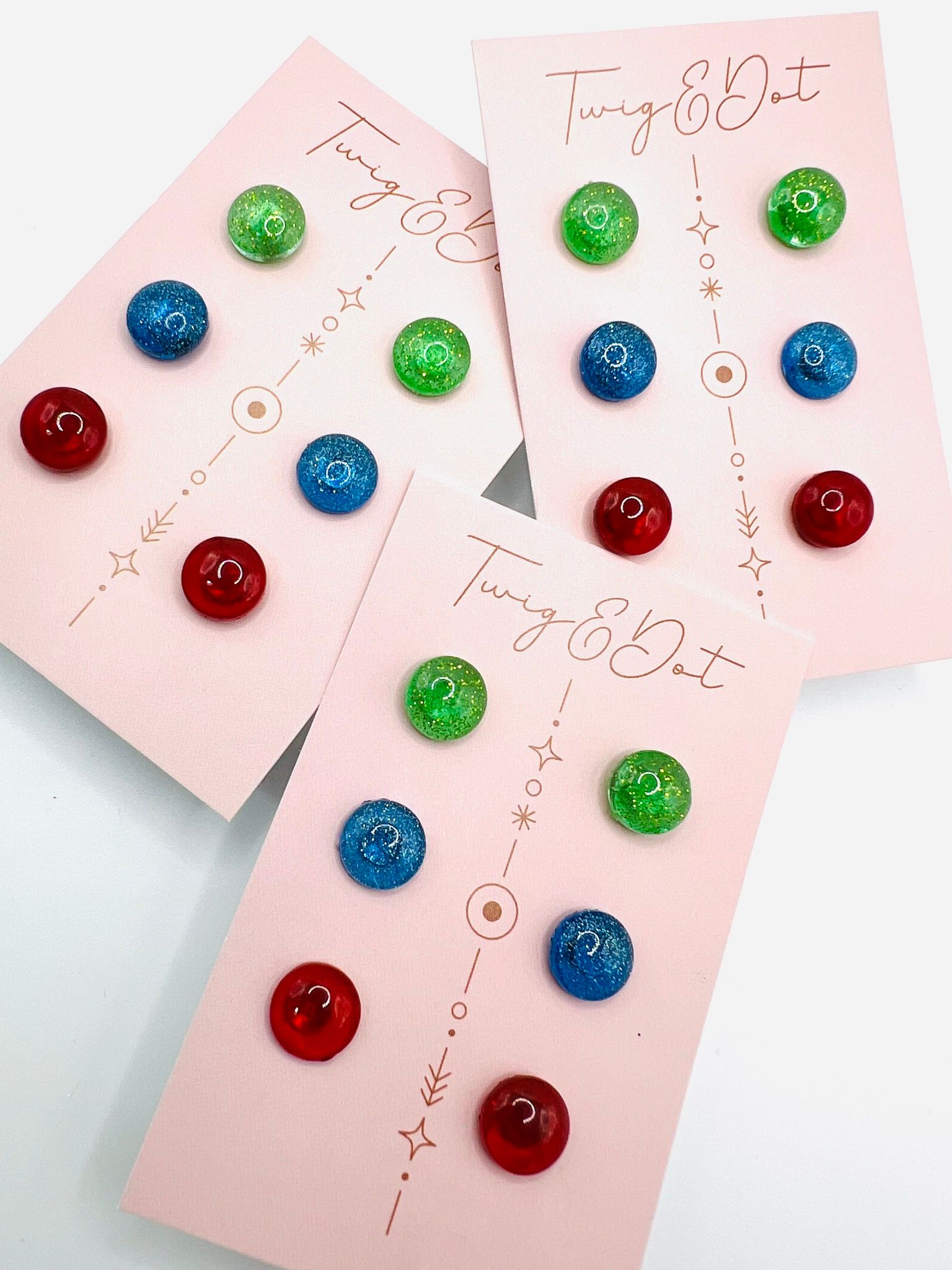 Dots - Trepack; Green, Blue, Red