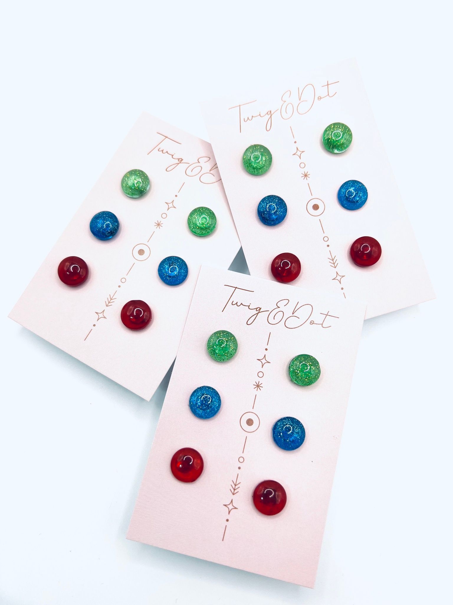 Dots - Trepack; Green, Blue, Red