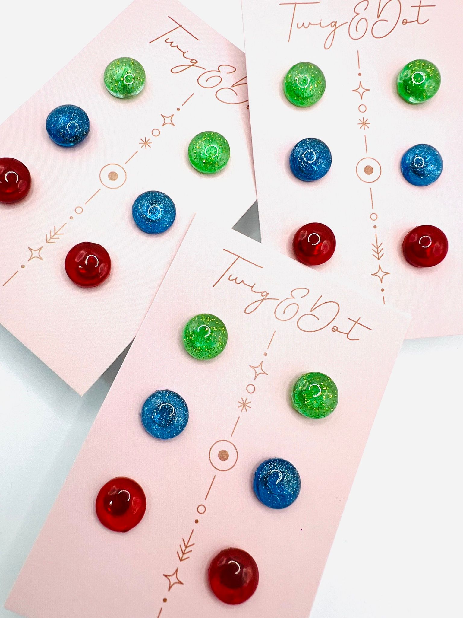 Dots - Trepack; Green, Blue, Red