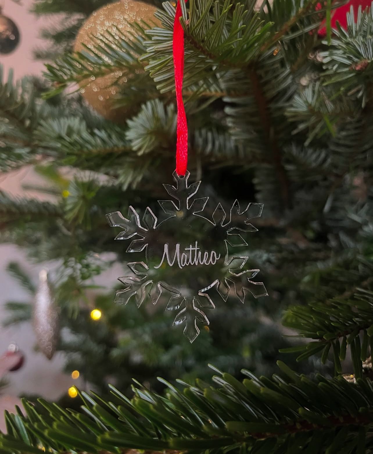 Snöflinga med namn - Plexi