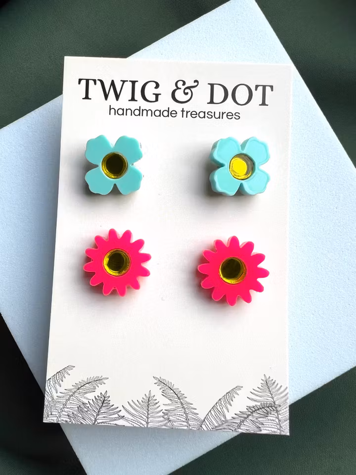 Mini Blues & Pink Daisy