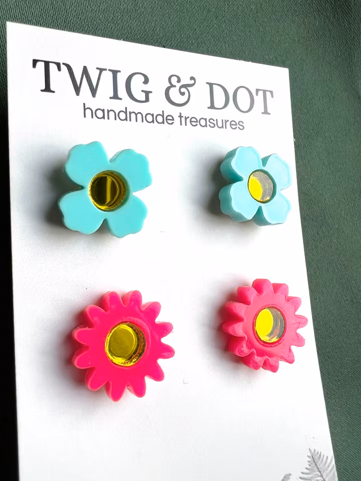 Mini Blues & Pink Daisy