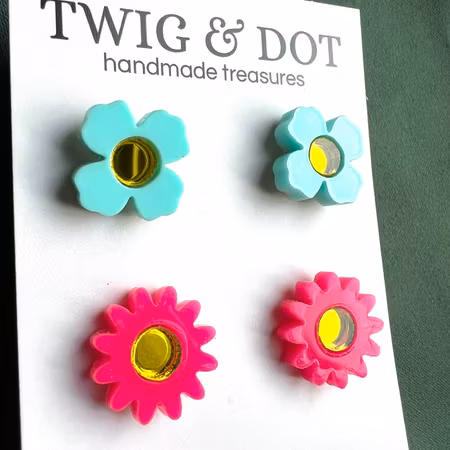 Mini Blues & Pink Daisy