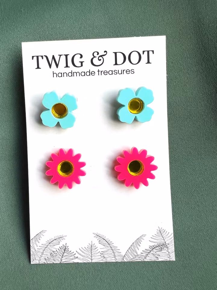Mini Blues & Pink Daisy
