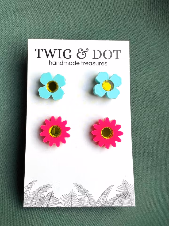 Mini Blues & Pink Daisy
