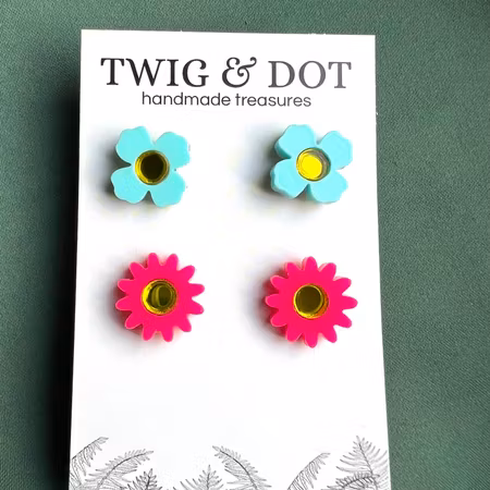 Mini Blues & Pink Daisy