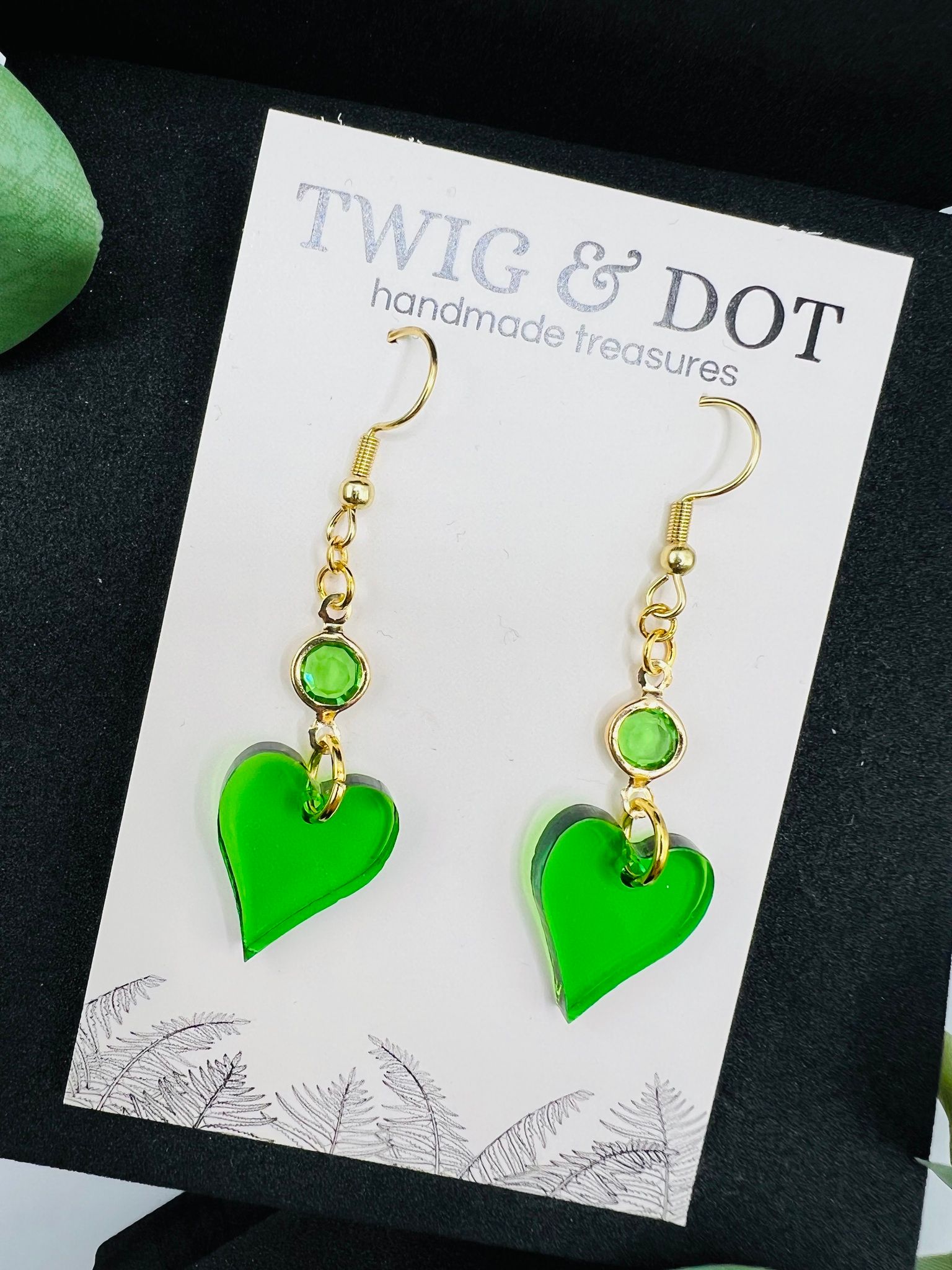 Lovely leafs in green - mini