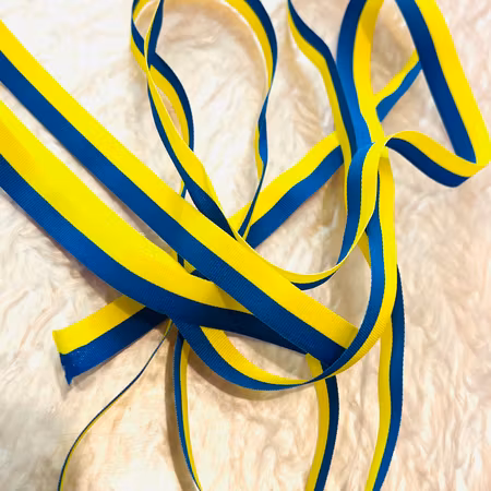 1 meter gulblått band