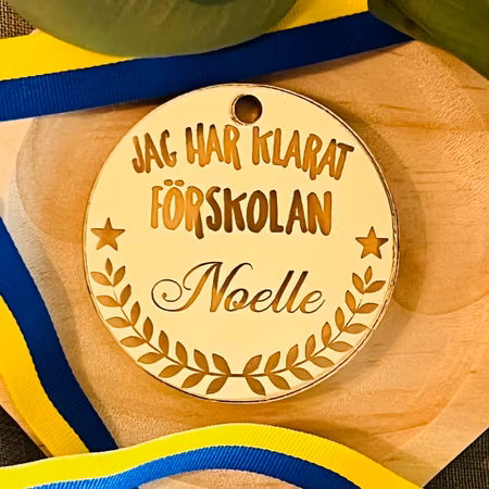 "Jag har klarat"-medalj - Eget val av namn och ord