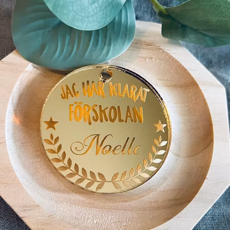"Jag har klarat"-medalj - Eget val av namn och ord