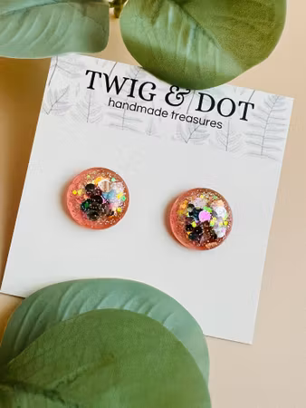 Party Pink - Button Studs