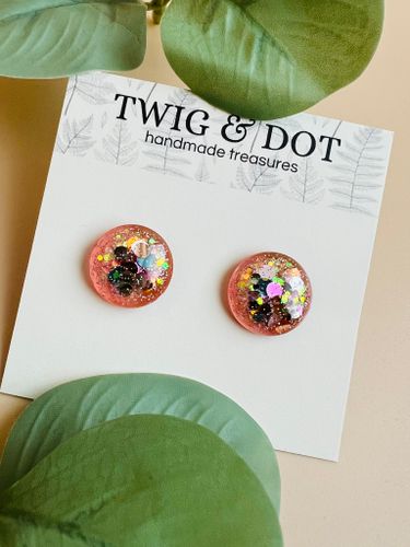 Party Pink - Button Studs
