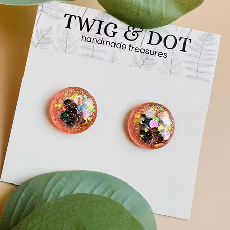 Party Pink - Button Studs