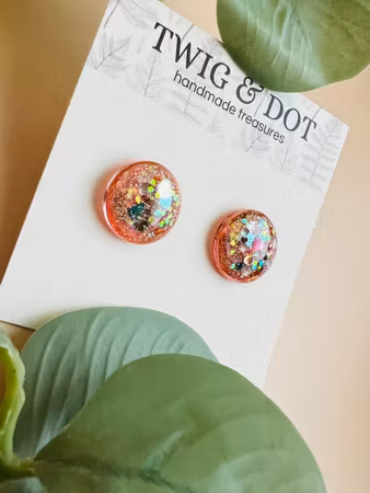 Party Pink - Button Studs