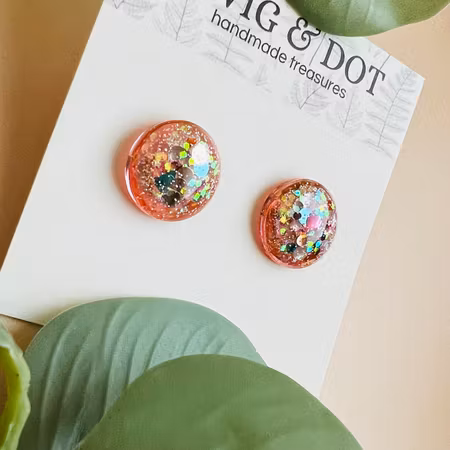 Party Pink - Button Studs
