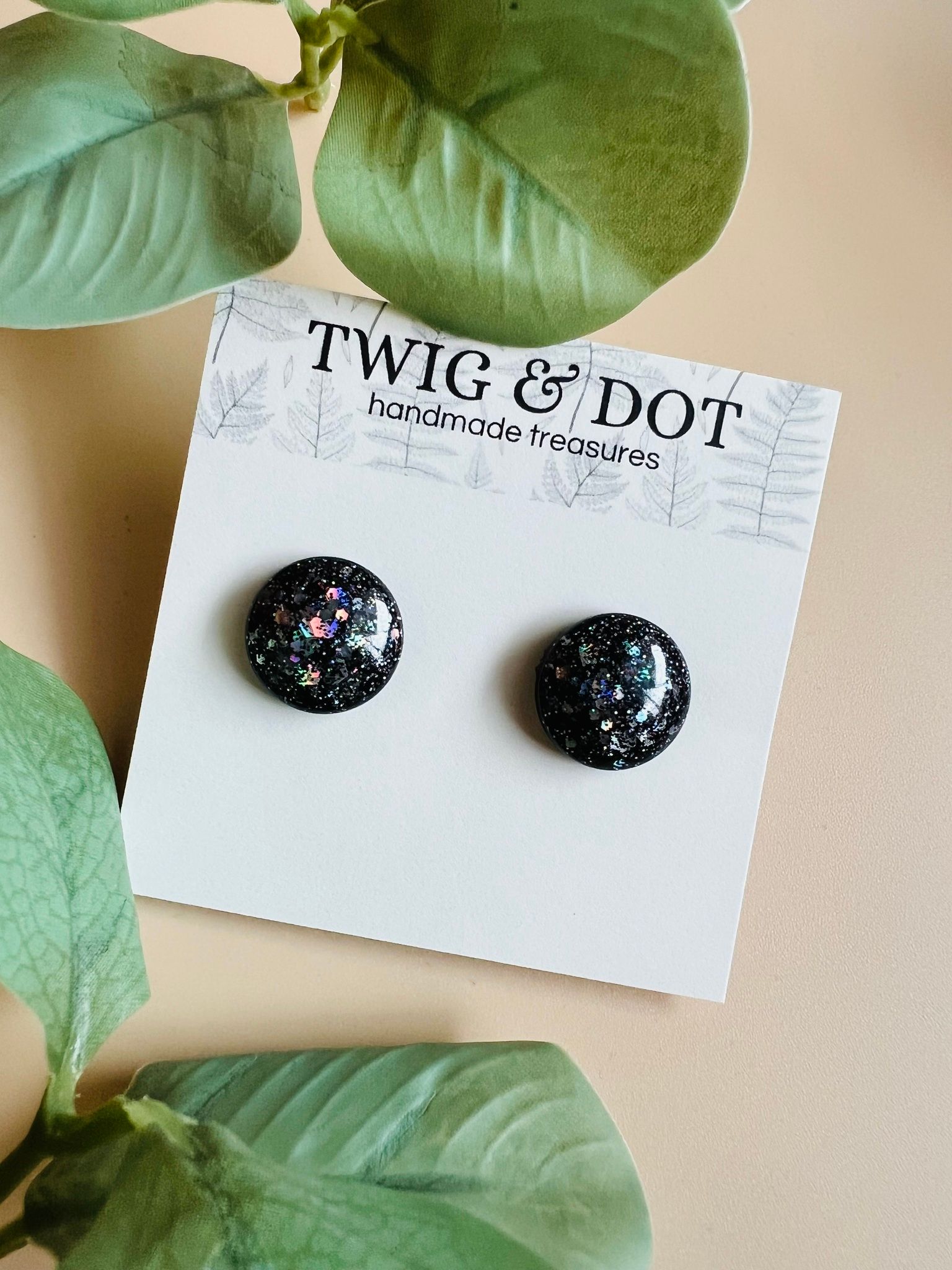 Black space - Button Studs