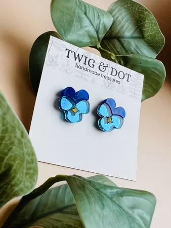 Viol - Blue, studs