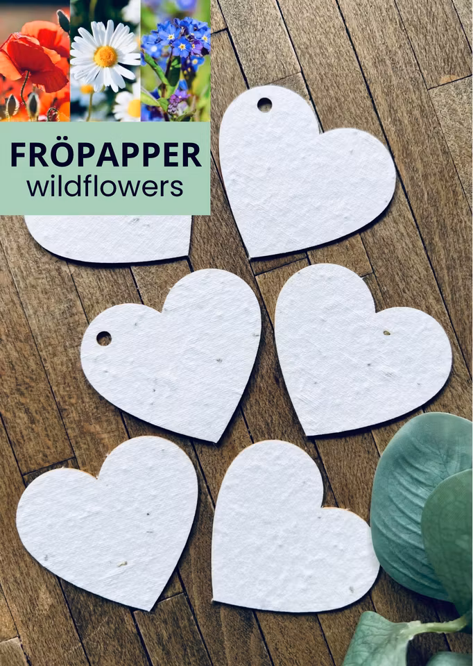 Planterbart fröpapper - hjärtan