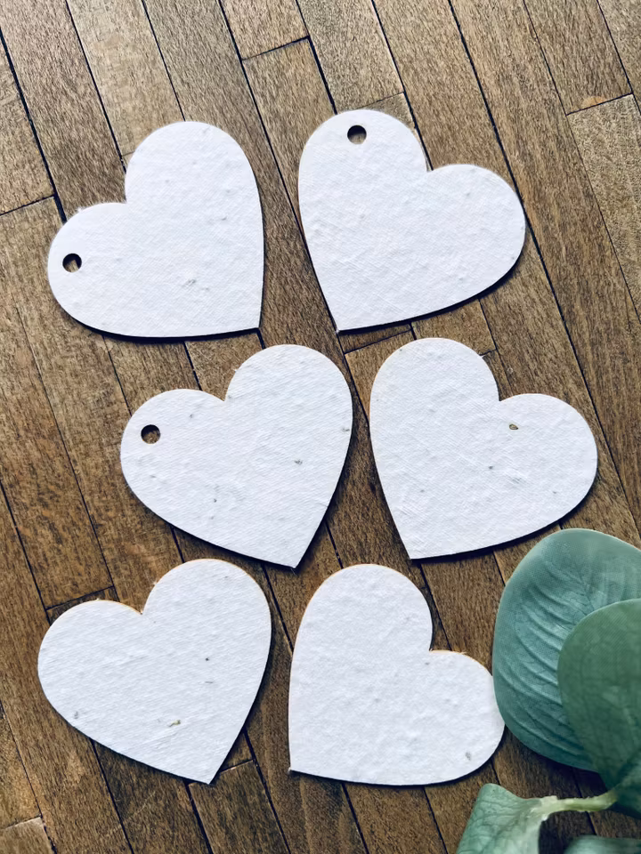 Planterbart fröpapper - hjärtan