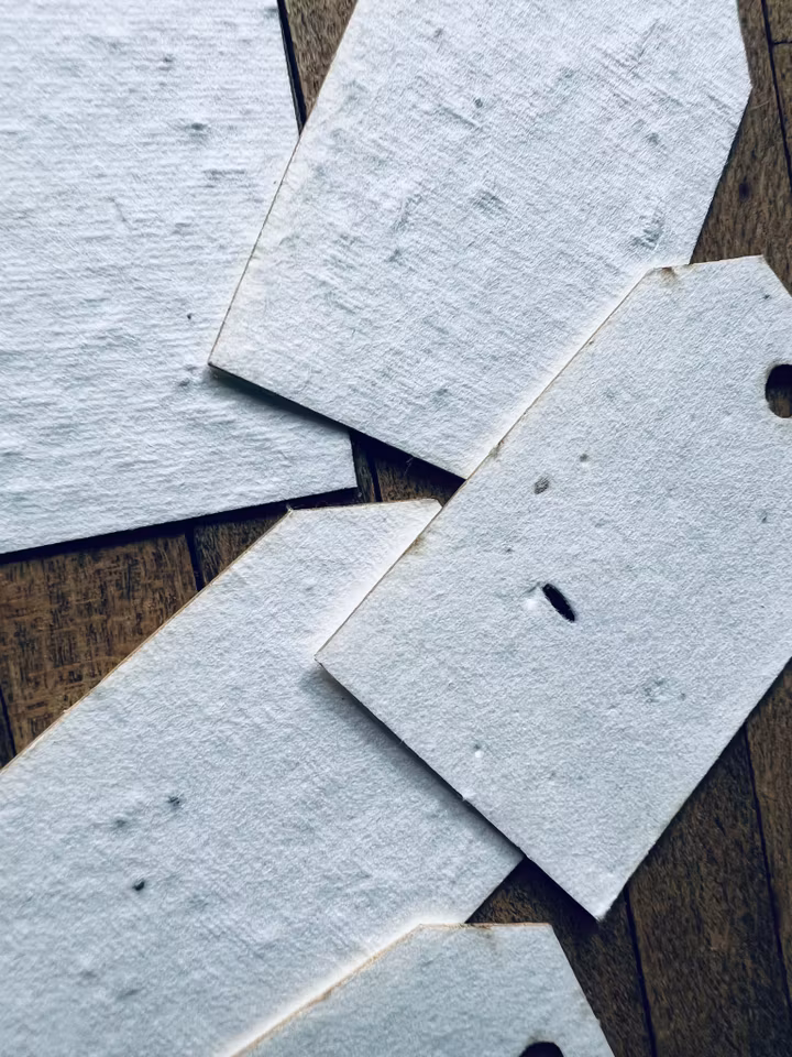 Planterbart fröpapper - etiketter