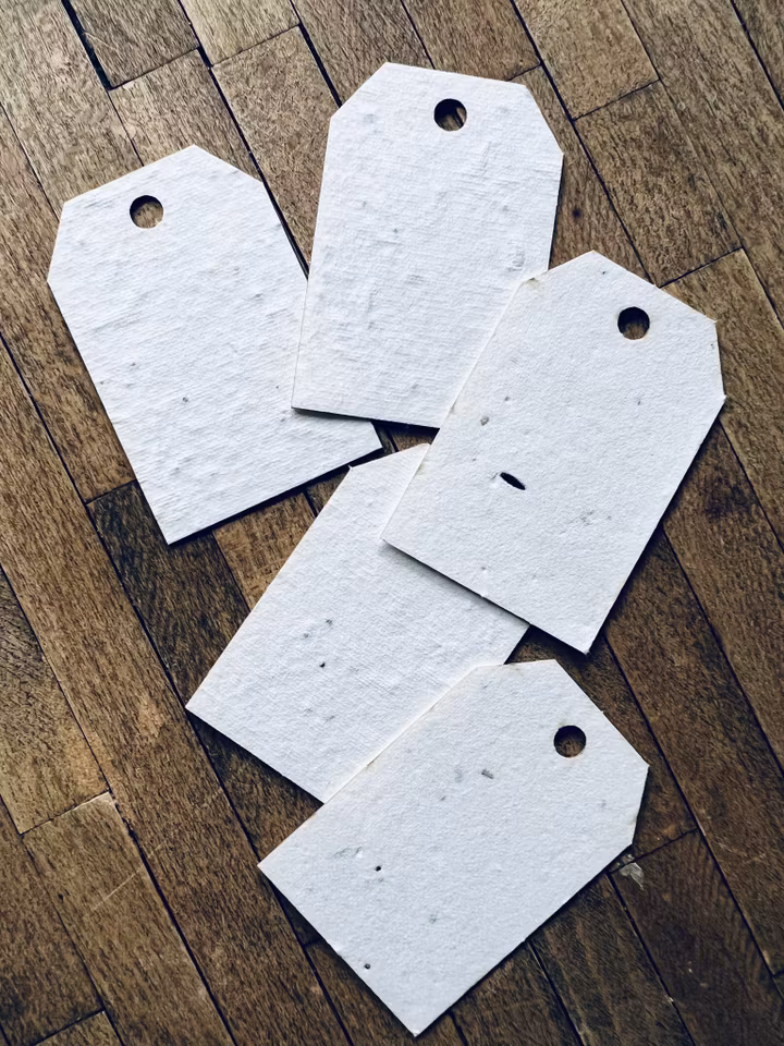 Planterbart fröpapper - etiketter