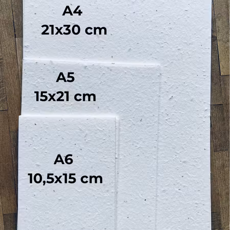 Planterbart fröpapper - olika storlekar