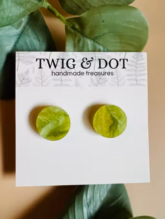 Golden Green studs