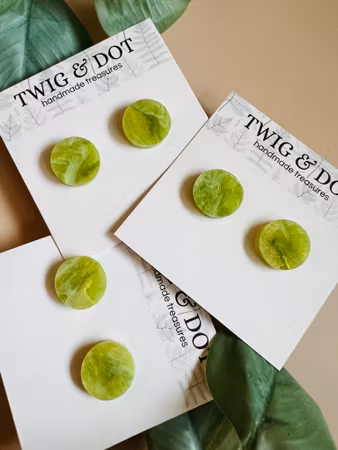 Golden Green studs