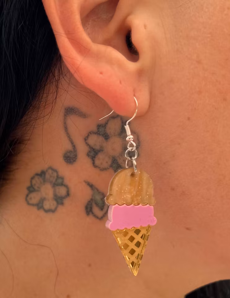 Peach sorbet ice cream