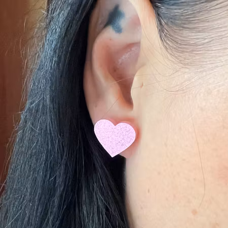Pink Shimmer Heart