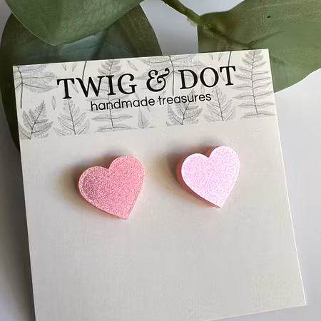 Pink Shimmer Heart
