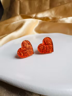 Crushed Amber Heart