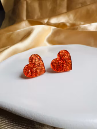 Crushed Amber Heart