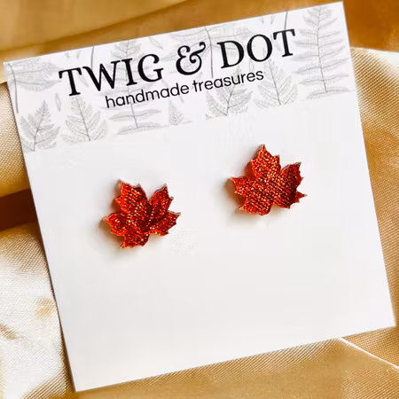 Crushed Amber Maple Leaf Mini