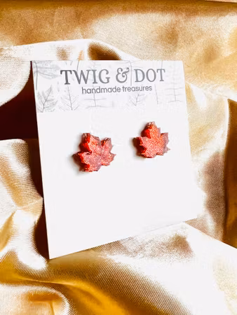 Crushed Amber Maple Leaf Mini