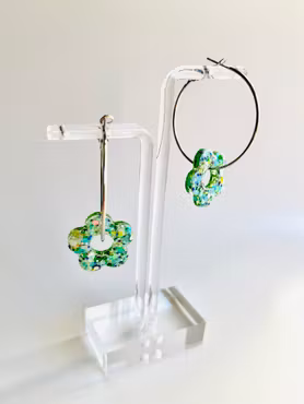 Happy Flower big hoops