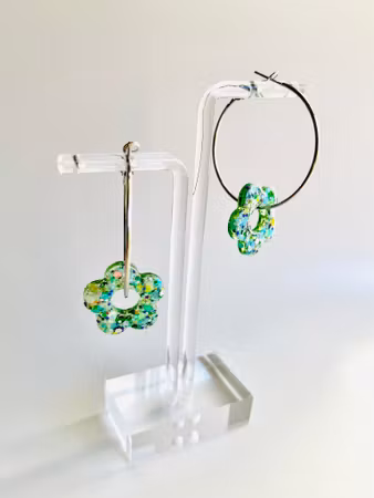 Happy Flower big hoops