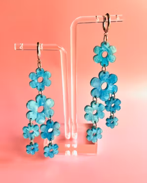 Dripping flowers Blue